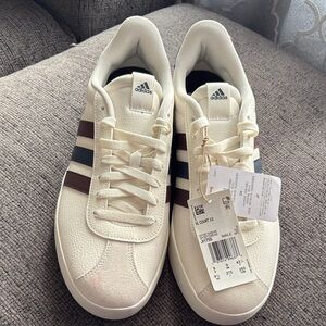 Adidas Men's Cream and Brown Sneakers